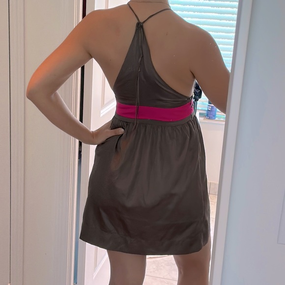 Mini A line party dress size S grey and pink - Picture 4 of 9
